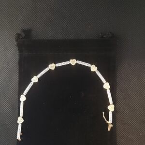 Sterling Silver And Gold Plated Filigree Bracelet